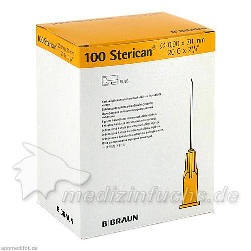 Sterican Kanülen 20GX2 4/5 0.9X70mm, 100 ST