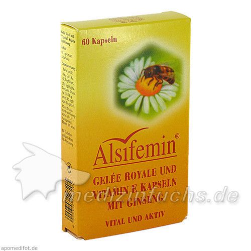 ALSIFEMIN Gelee Royale u. Vit. E. Kaps. m. Ginseng, 60 ST