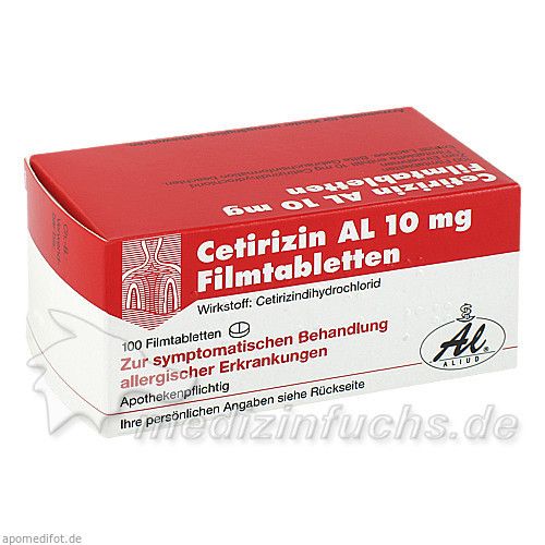 Cetirizin AL 10mg Filmtabletten, 100 ST