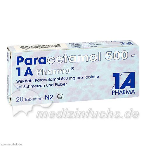 Paracetamol 500 - 1 A Pharma, 20 ST