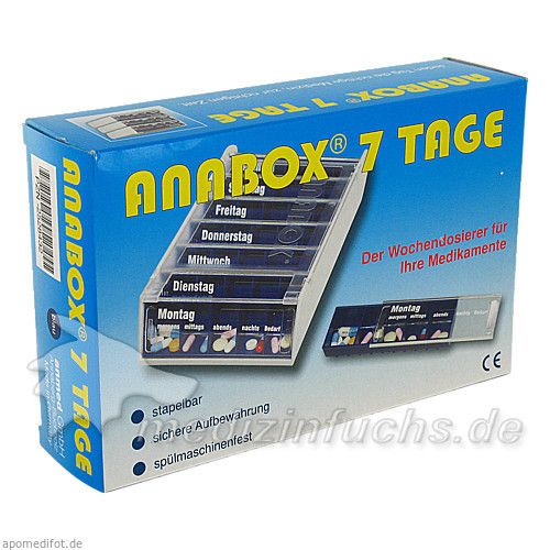 ANABOX 7 Tage Wochendosierer blau, 1 ST