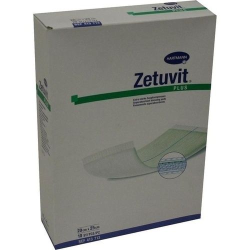 ZETUVIT Plus extrastarke Saugkompr.steril 20x25 cm, 10 ST