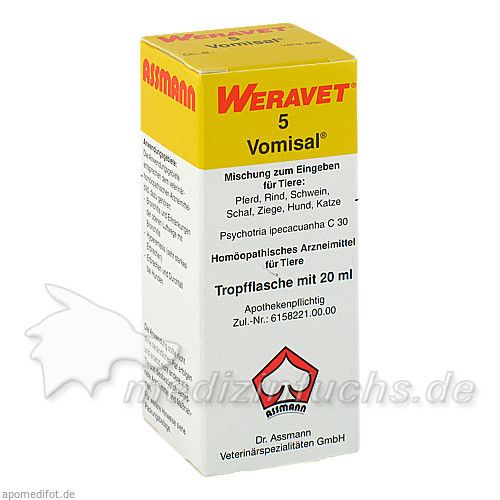 VOMISAL 5 Tropfen vet., 20 ML