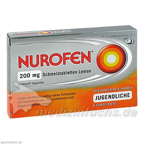 Nurofen 200mg Schmelztabletten Lemon, 12 ST