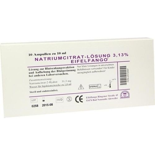 NATRIUM CITRICUM 3.13%, 10X10 ML