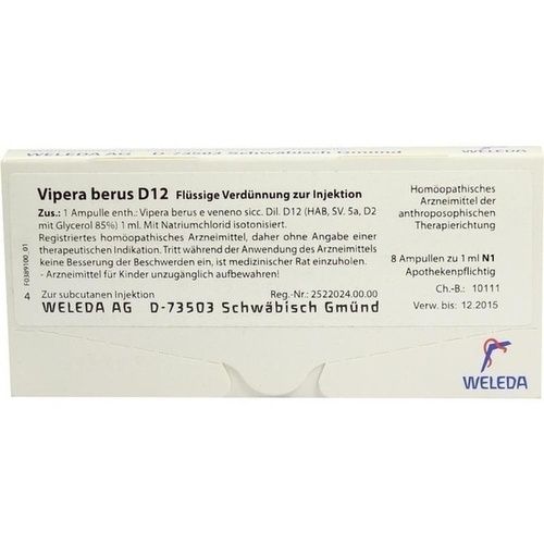 VIPERA BERUS D 12 Ampullen, 8X1 ML