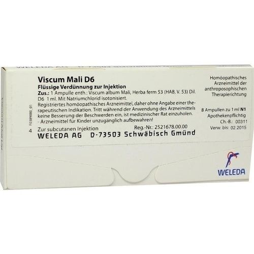 VISCUM MALI D 6 Ampullen, 8X1 ML