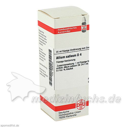 ALLIUM SATIVUM D 4, 20 ML