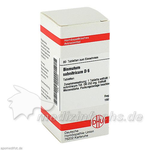 BISMUTUM SUBNITR D 6, 80 ST