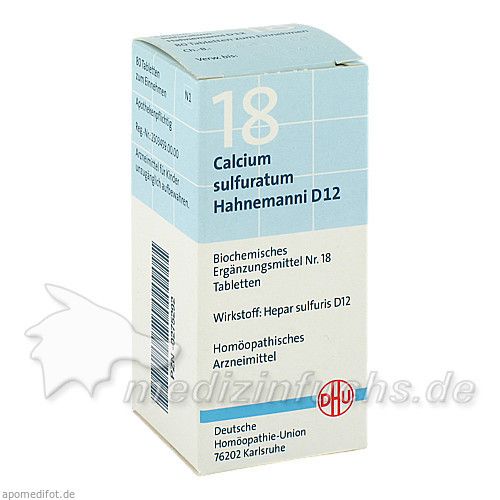 BIOCHEMIE DHU 18 CALCIUM SULFURATUM HAHNEMANNI D12, 80 ST