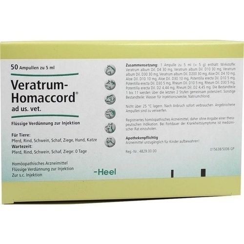 VERATRUM HOMACCORD ad us.vet.Ampullen, 50 ST