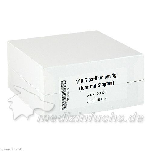 Glasröhrchen für Taschenapotheken, 100 ST