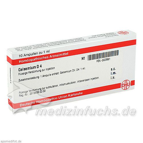 GELSEMIUM D 4 Ampullen, 10X1 ML