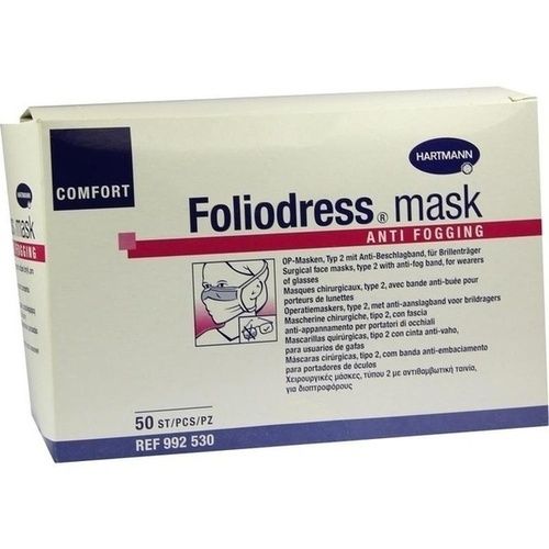 Foliodress mask Comf Anti fogging Typ2 grü OP-Mask, 50 ST