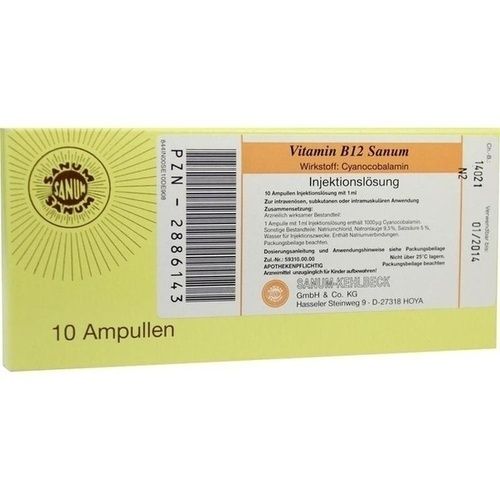 VITAMIN B12 Sanum Injektionsl, 10X1 ML