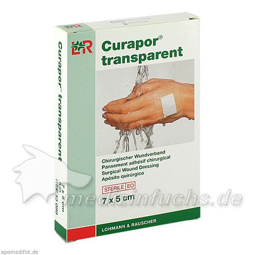 Curapor transparent Wundverband steril 7x5cm, 5 ST