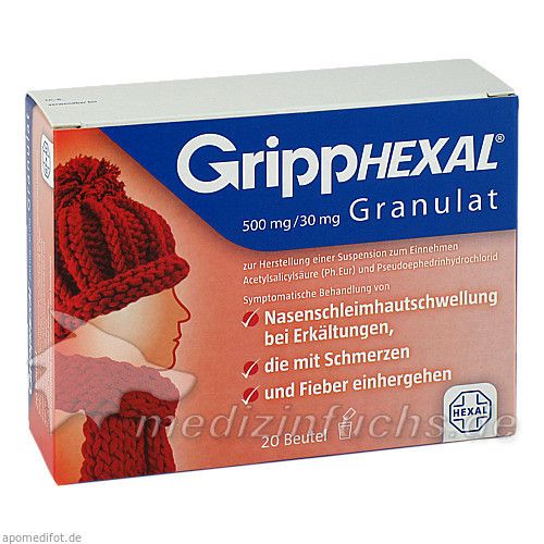 GrippHEXAL 500mg/30mg Granulat, 20 ST