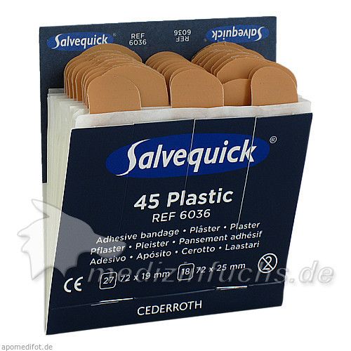 Salvequick Pflasterstrips wasserfest, 45 ST