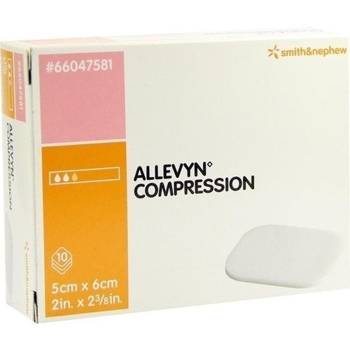 ALLEVYN COMPRESSION 5x6cm HYDROSELEKTIV WUNDAUFL., 10 ST