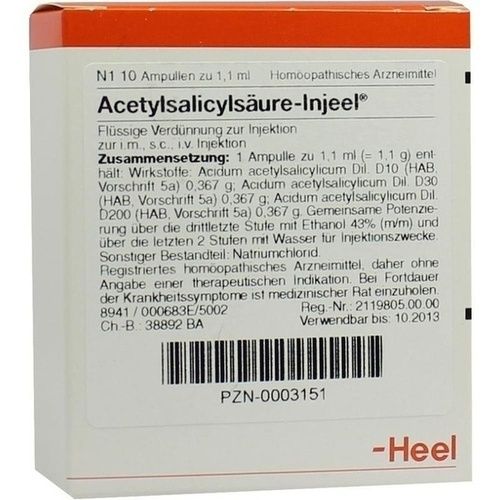 ACETYLSALICYLS INJ HOM ALL, 10 ST