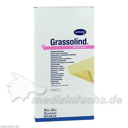 GRASSOLIND Salbenkompressen steril 10X20CM, 30 ST