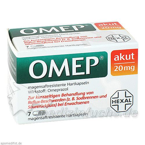 OMEP akut 20 mg magensaftr.Hartkaps., 7 ST