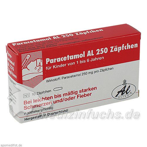 PARACETAMOL AL 250, 10 ST