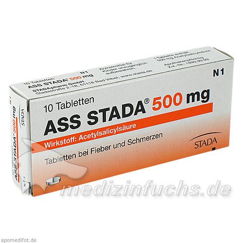 ASS STADA 500mg Tabletten, 10 ST