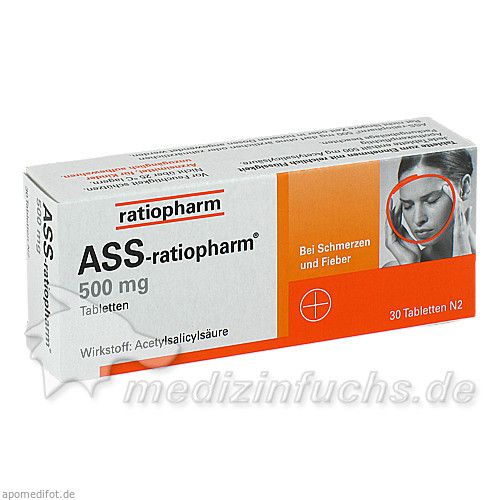 ASS-ratiopharm 500mg, 30 ST