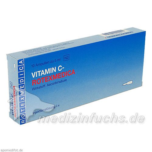 VITAMIN C Rotexmedica Injektionsl, 10X5 ML