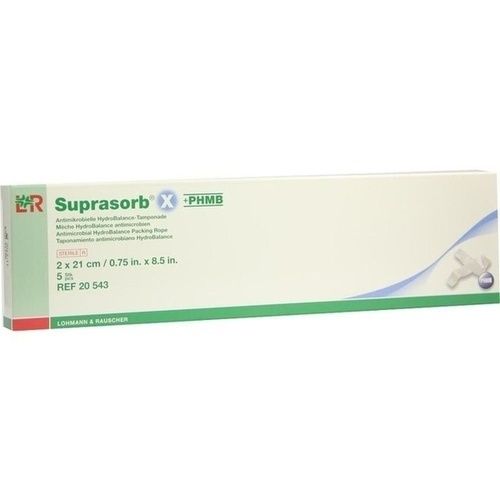 Suprasorb X + PHMB HydroBalance Tamponade 2x21cm, 5 ST