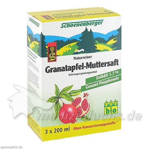 GRANATAPFEL-MUTTERSAFT SCHOENENB HEILPFLANZENSÄFTE, 3X200 ML