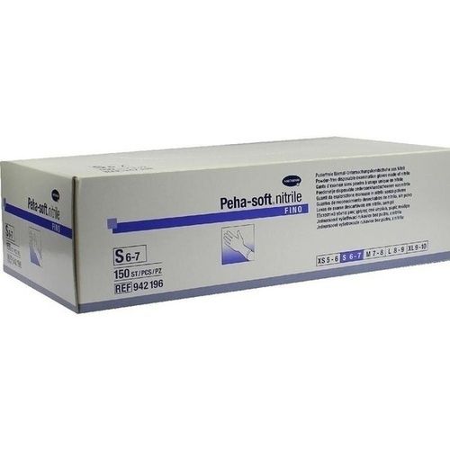 Peha-soft nitrile fino Unters.Handsch.S unst.pfr., 150 ST