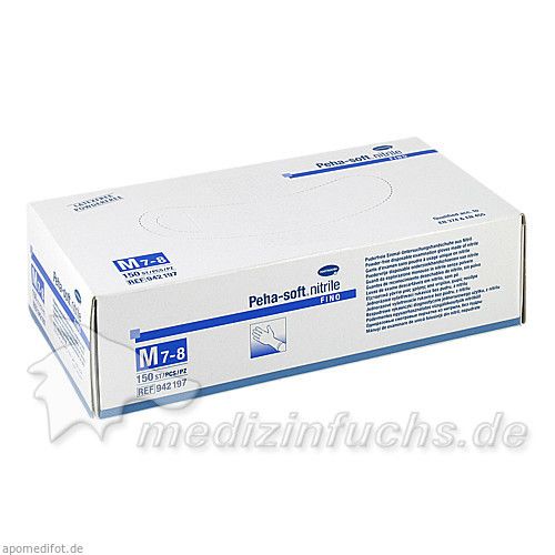 Peha-soft nitrile fino Unters.Handsch.M unst.pfr., 150 ST