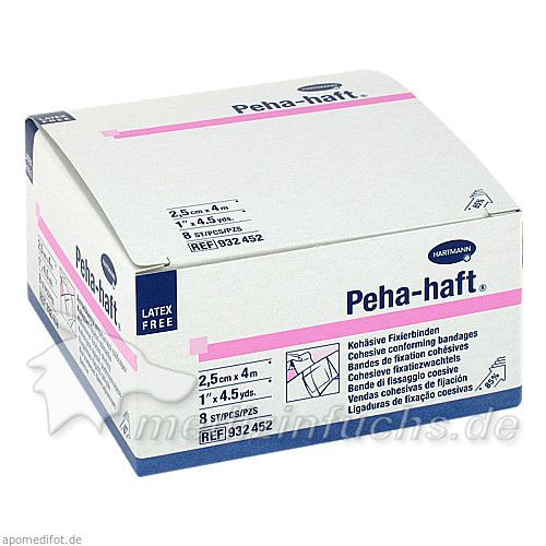 Peha-haft Latexfrei Fixierbinde 2.5cmx4m, 8 ST