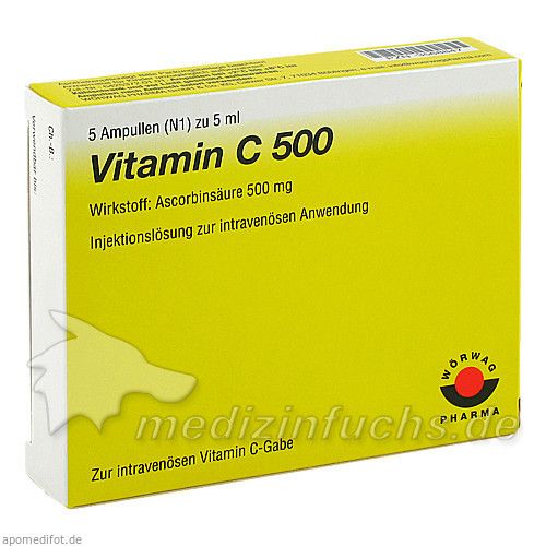 VITAMIN C 500 Ampullen, 5X5 ML