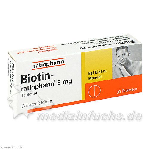 Biotin-ratiopharm 5 mg, 30 ST