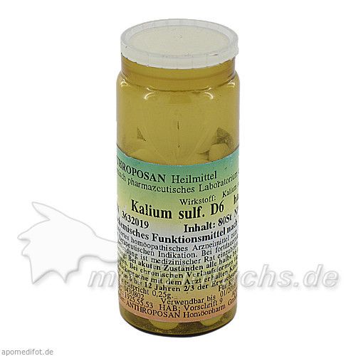 Kalium sulfuricum D 6 Schüssler Nr.6 handverrieb., 80 ST