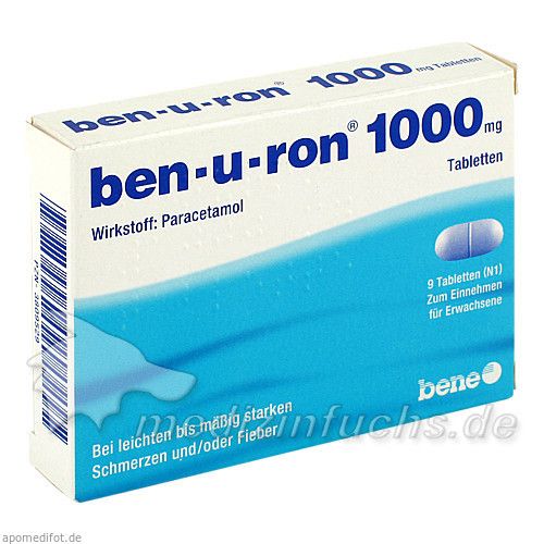 ben-u-ron 1000mg Tabletten, 9 ST