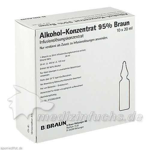 ALKOHOL 95%, 10X20 ML