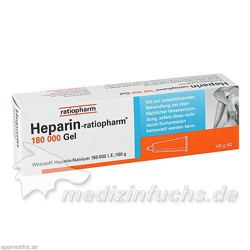 HEPARIN RATIOPHARM 180000, 100 G