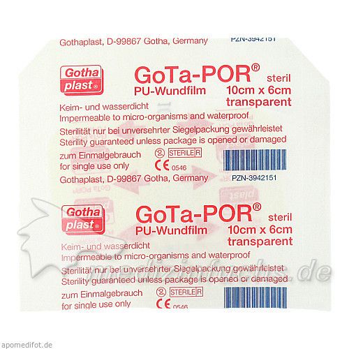 GoTa-POR PU Wundfilm 10cmx6cm steril, 1 ST