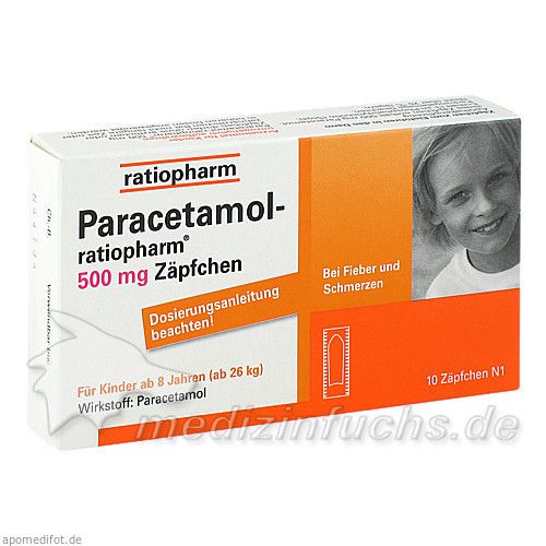 Paracetamol-ratiopharm 500mg Zäpfchen, 10 ST