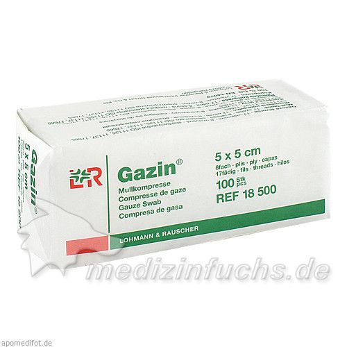 GAZIN Kompresse 5x5cm 8fach OP, 100 ST