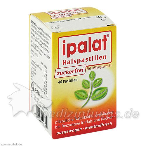 Ipalat Halspastillen zuckerfrei, 40 ST