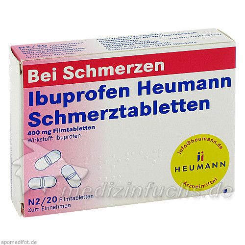 Ibuprofen Heumann Schmerztabletten 400MG FILMTABLE, 20 ST