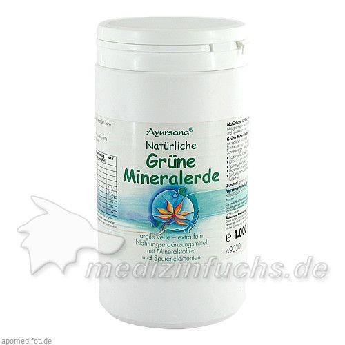 Grüne Tonerde Ayursana extra fein, 1 KG