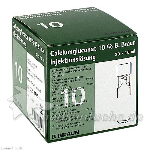 Calciumgluconat 10% MPC Injektionslösung, 20X10 ML