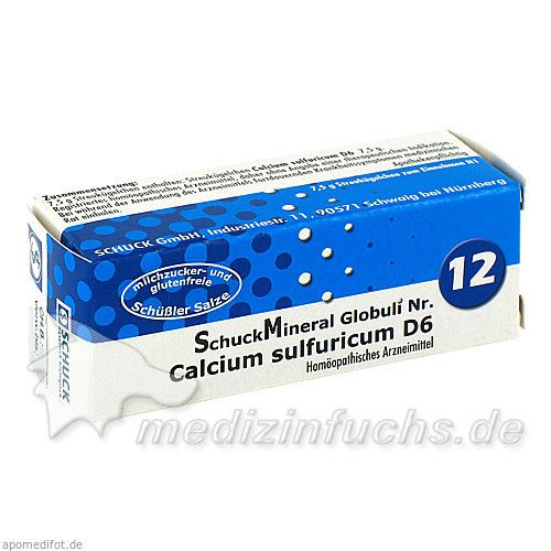 SchuckMineral Globuli 12 Calcium sulfuricum D 6, 7.5 G