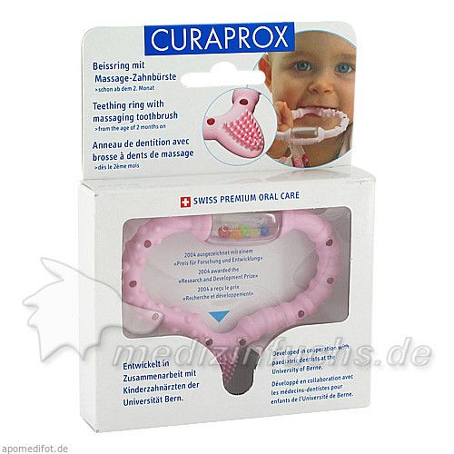 CURAbaby Girl pink CBR Beißring, 1 ST